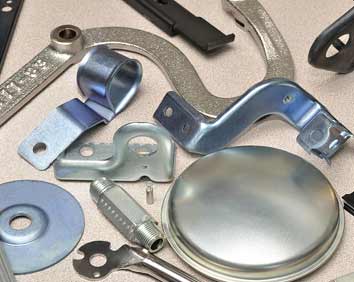 Assortment of zinc plated parts